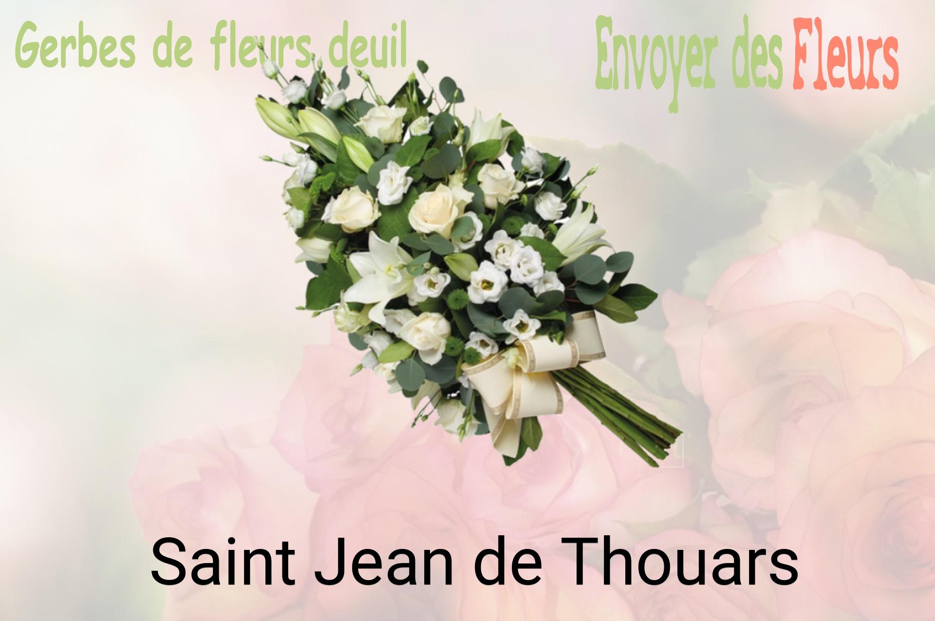 Gerbe de fleurs de deuil livrée à Saint-Jean-de-Thouars
